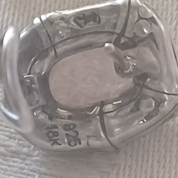 John Hardy Bamboo Rose Quartz Earrings, SS & 18k Gold - Picture 7 of 10